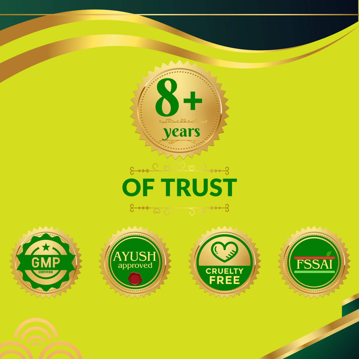 8 years of customer trust
