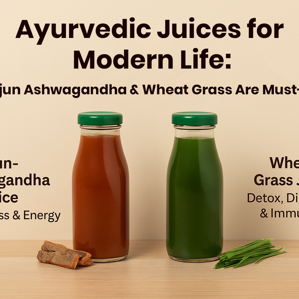Arjun Ashwagandha Juice and Wheat Grass Juice