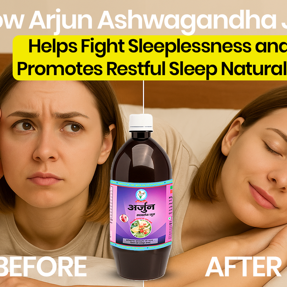 Arjun Ashwagandha Juice Helps Fight Sleeplessness 