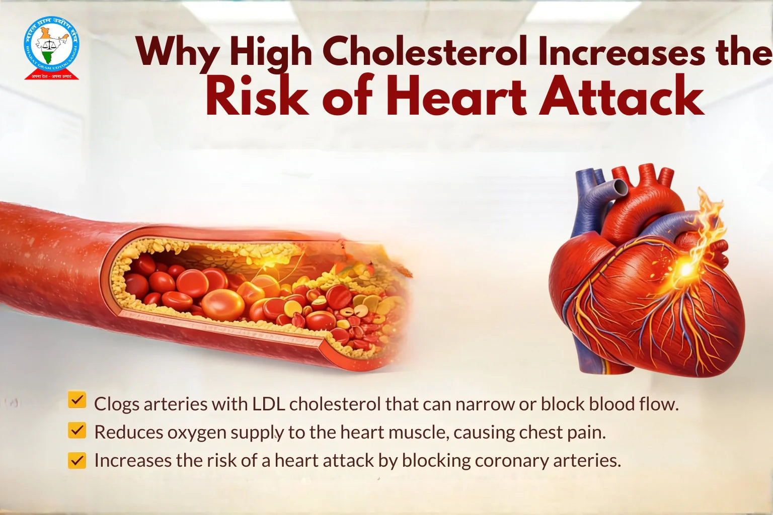 Why High Cholesterol Increases Heart Attack Risk – Bharat Gram Udyog Sangh